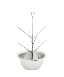Dennenspies met schaal - RVS - Ø 21 cm