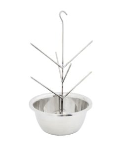 Dennenspies met schaal - RVS - Ø 28 cm