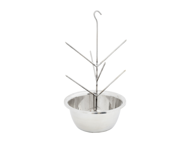 Dennenspies met schaal - RVS - Ø 28 cm