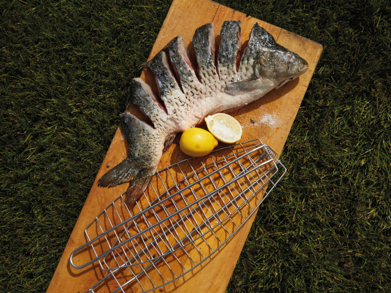 Visrooster - visgrill – klemrooster – RVS - Afbeelding 2