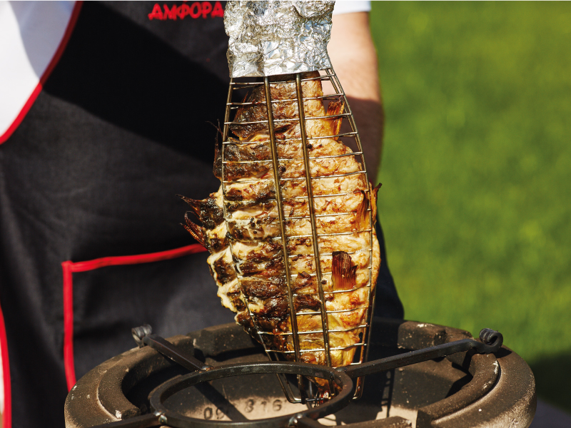 Visrooster - visgrill – klemrooster – RVS - Afbeelding 5
