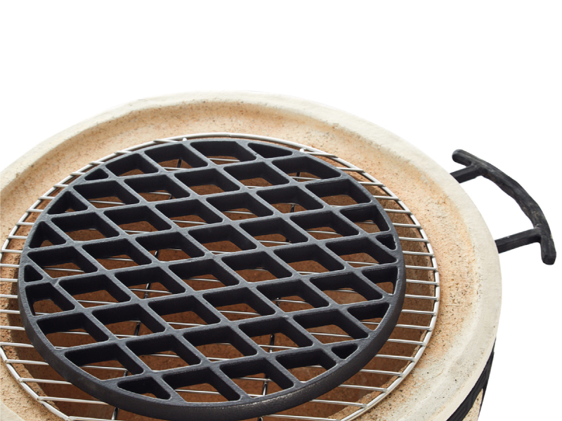 Gietijzeren steak grillrooster - Ø 21 cm - Afbeelding 2