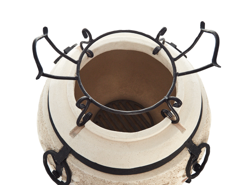 Gietijzeren tandoor opzetstuk voor pan, pot, kazan - Afbeelding 4